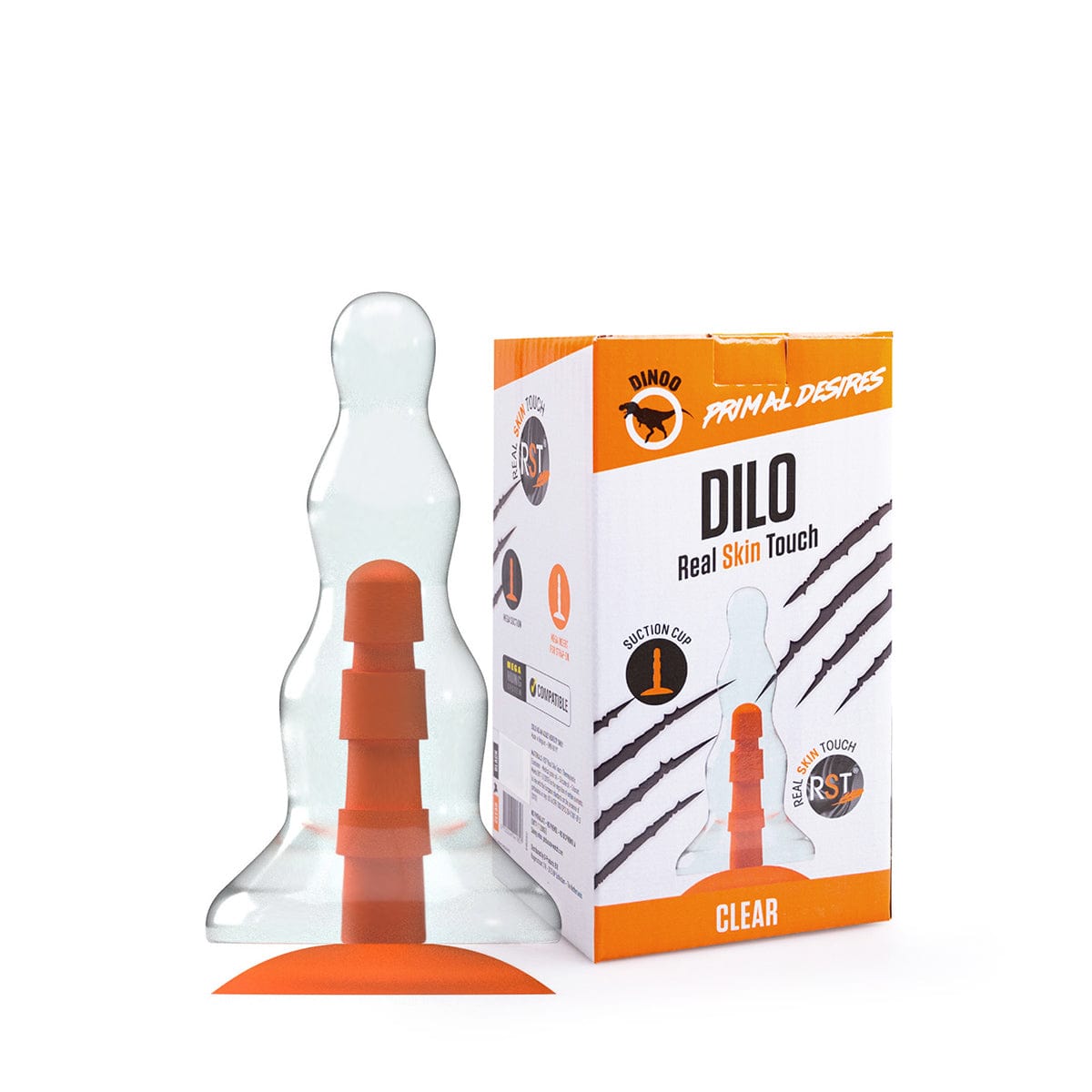 Dildo Rocket Dave Transparent 22,5 x 6,8 cm