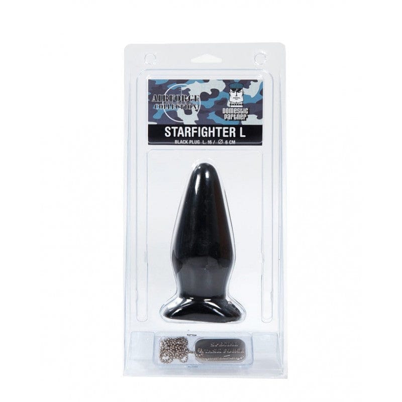 Domestic Partner Starfighter Analplug L schwarz 16 x 6 cm