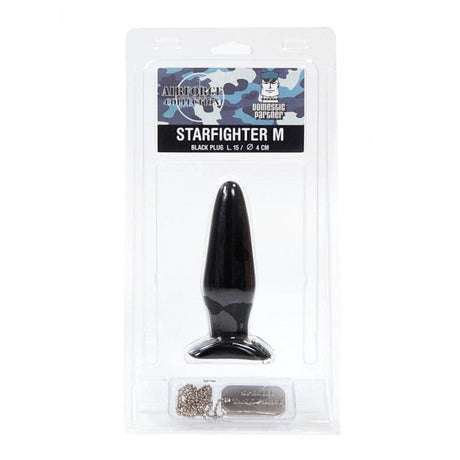 Domestic Partner Starfighter Analplug M schwarz 15 x 4 cm