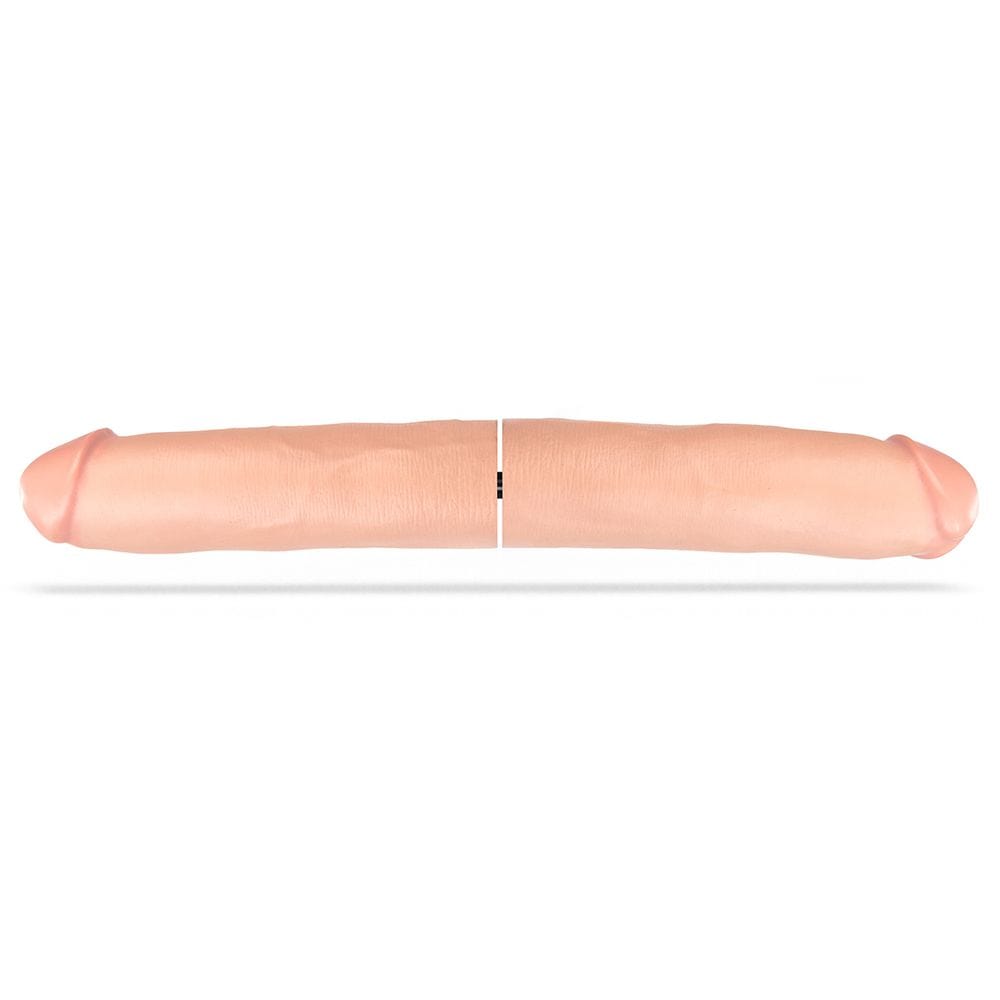 Doppeldildo 2 in 1 XXL 33 x 8,3 cm Natur