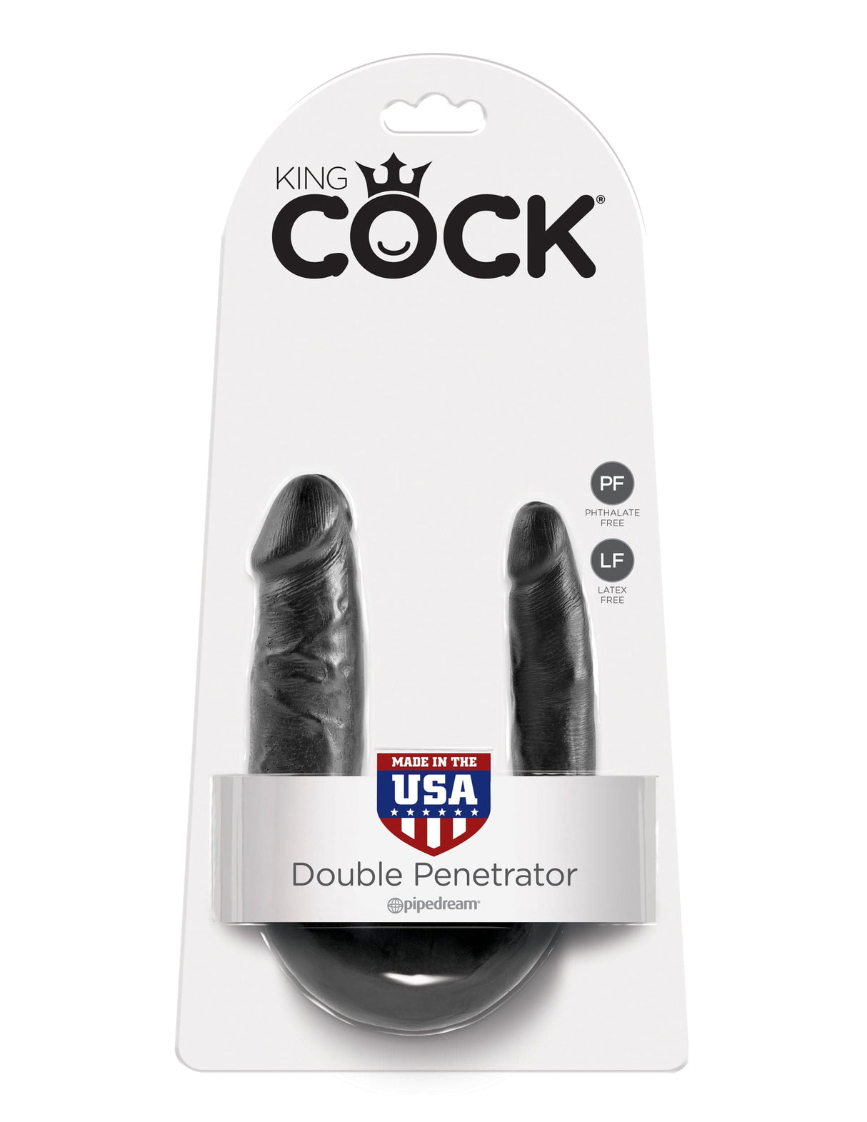 Doppeldildo Doppelstopfer 34 x 3 cm Schwarz