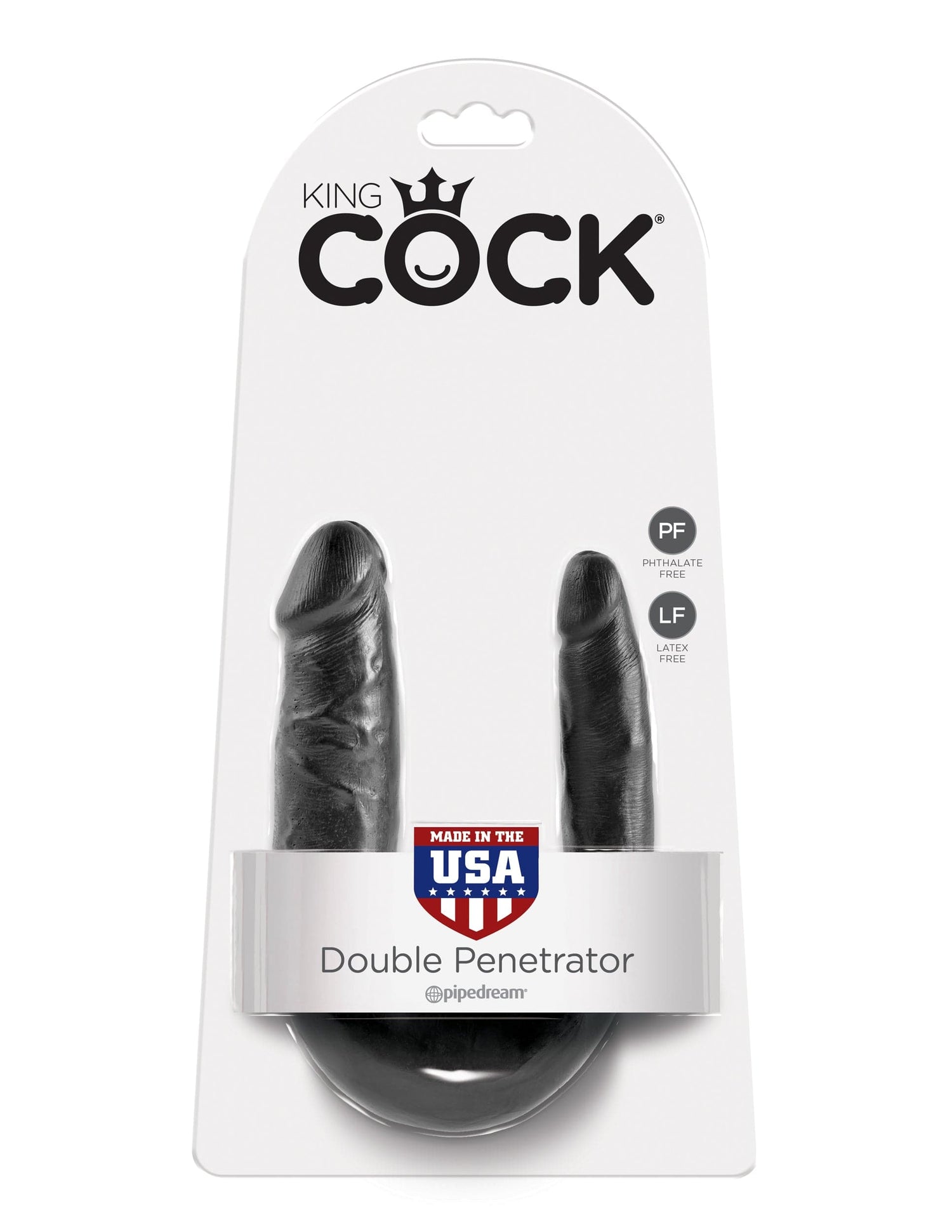 Doppeldildo Doppelstopfer 34 x 3 cm Schwarz