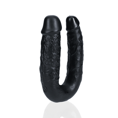 Doppeldildo RealRock U-Form realistisch PVC Schwarz 12,7 x Ø 3,2 cm