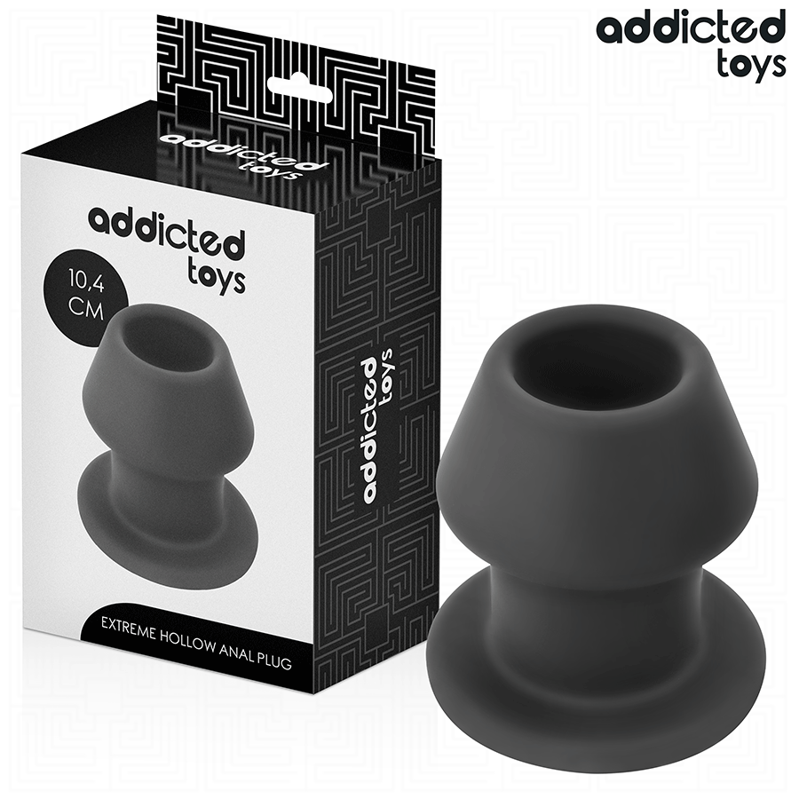Extrem hohler Analplug Größe L Schwarz 10,4 x 8 cm