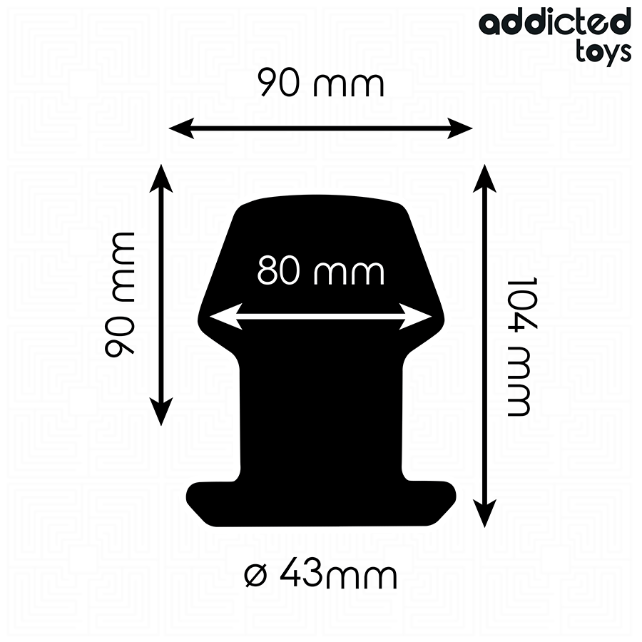 Extrem hohler Analplug Größe L Schwarz 10,4 x 8 cm