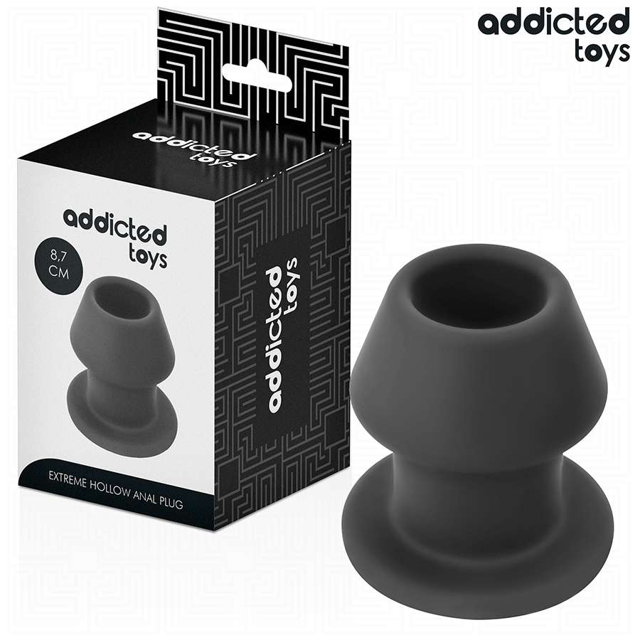 Extrem hohler Analplug Größe M Schwarz 8,7 x 6,8 cm