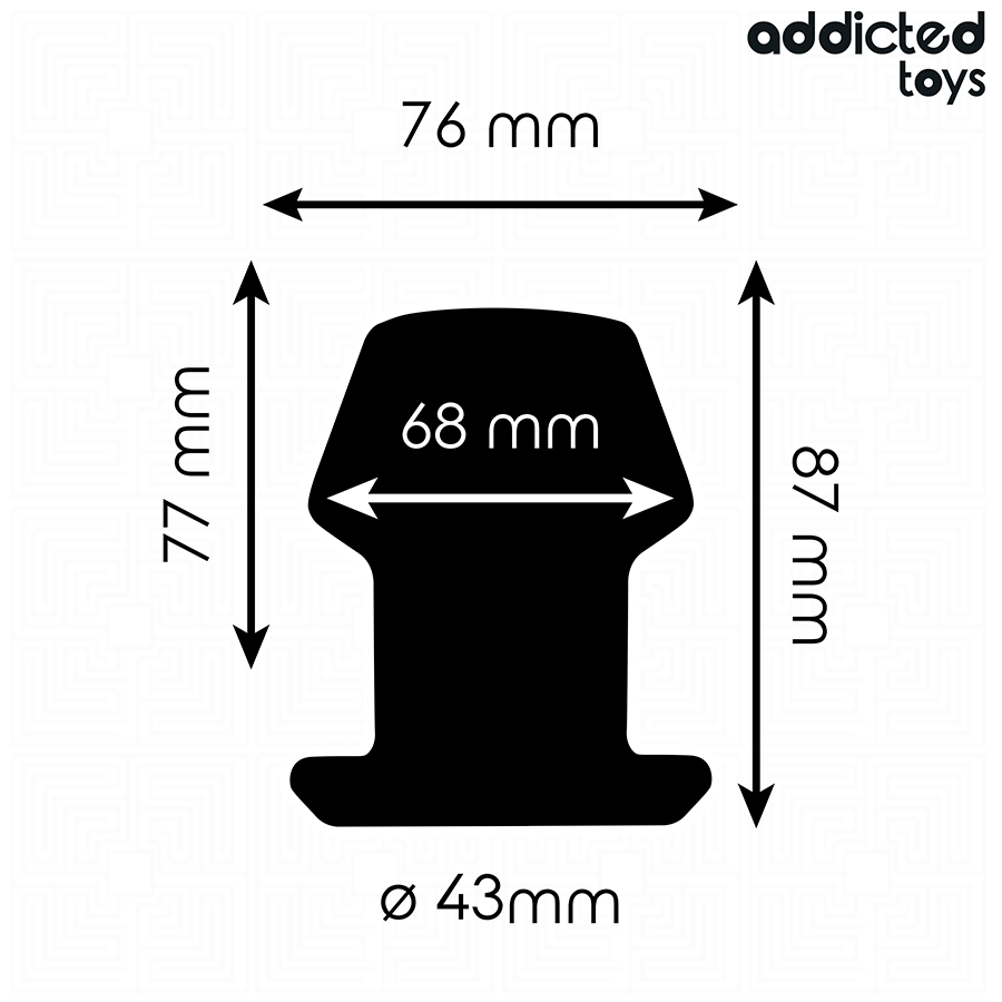Extrem hohler Analplug Größe M Schwarz 8,7 x 6,8 cm
