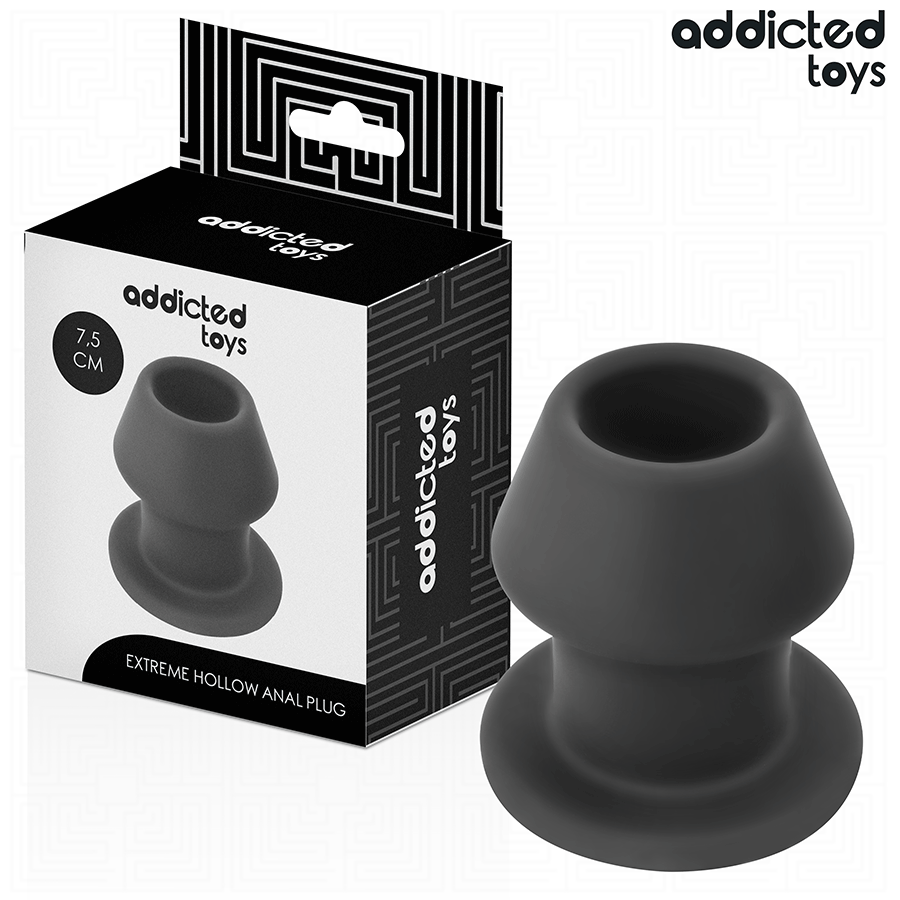 Extrem hohler Analplug Größe S Schwarz 7,5 x 6 cm