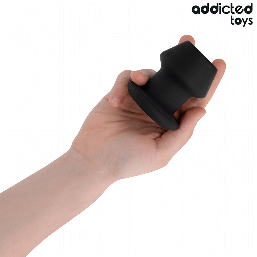 Extrem hohler Analplug Größe S Schwarz 7,5 x 6 cm