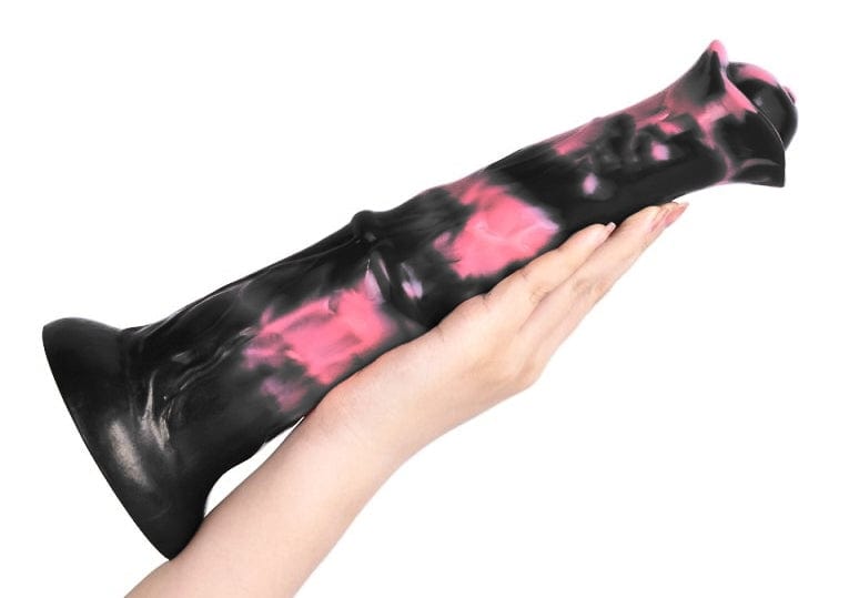 Exulf Animal Dildo 26 x 6cm Schwarz-Rosa