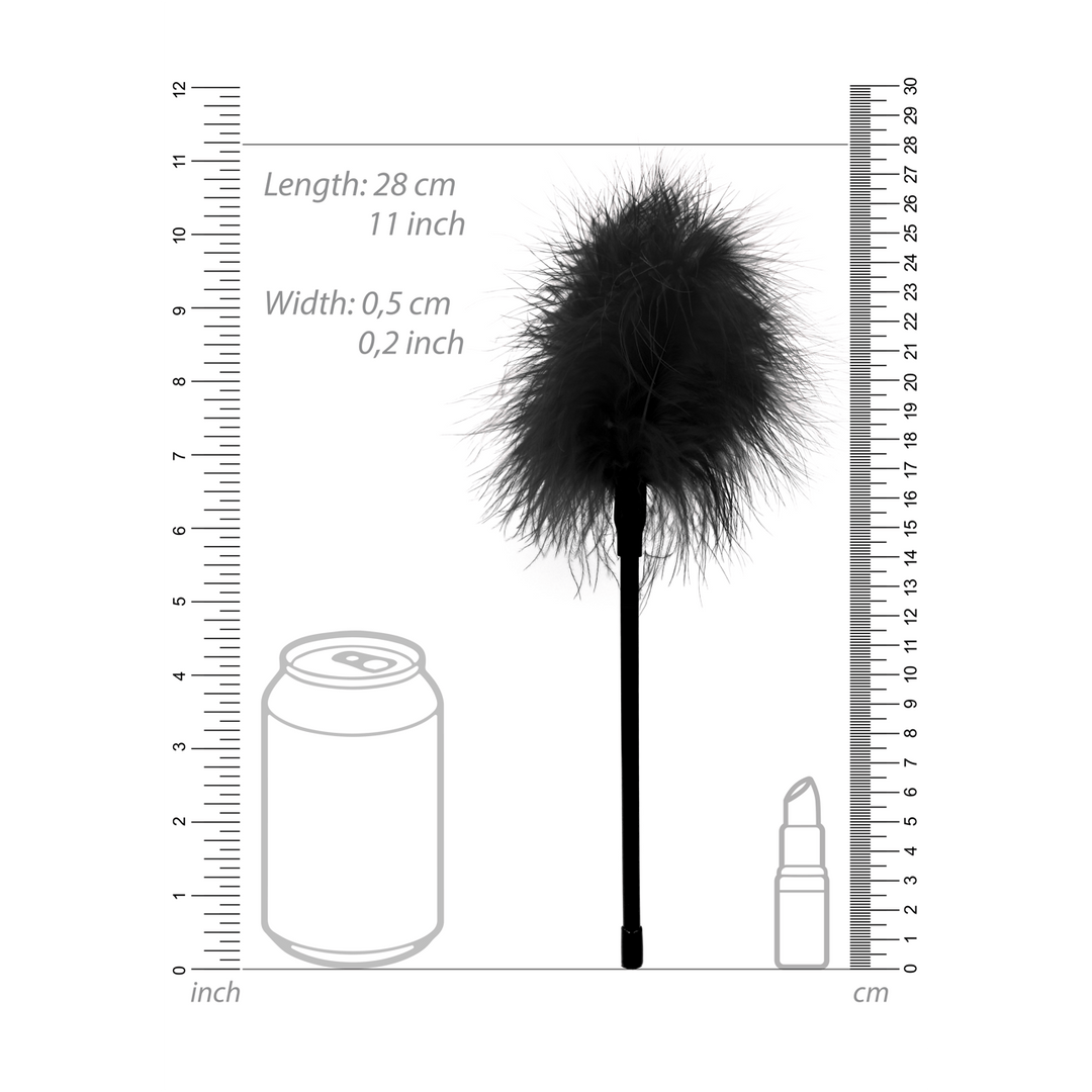 Federkitzler Ouch Black and White Schwarz 27 cm – Ansicht 5