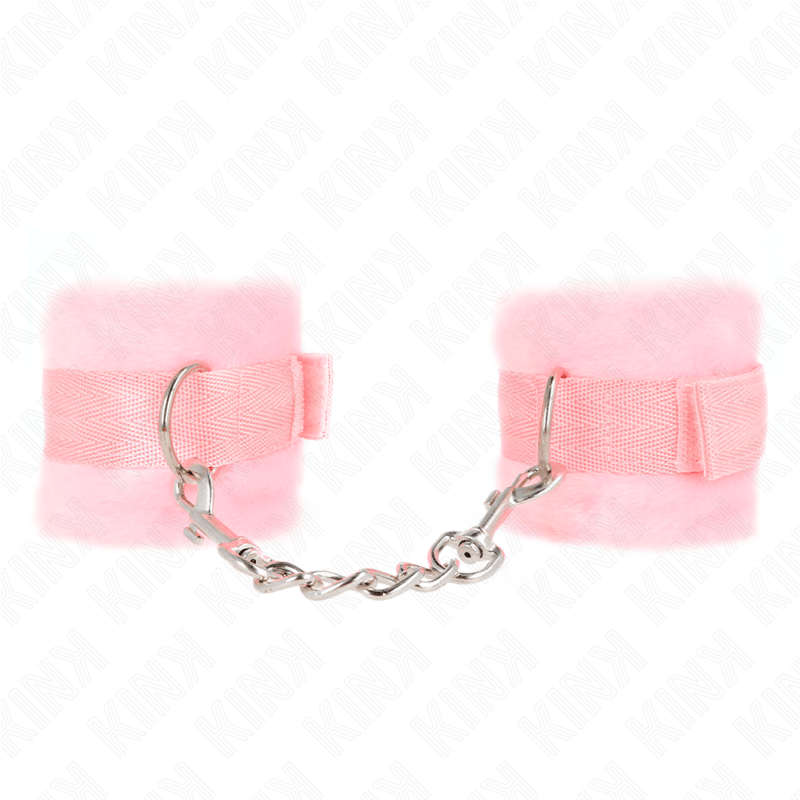 Fesselset Beginner Pelzhandmanschetten Rosa – Ansicht 2
