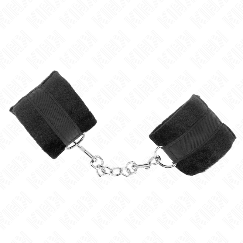 Fesselset Beginner Pelzhandmanschetten Schwarz – Ansicht 2