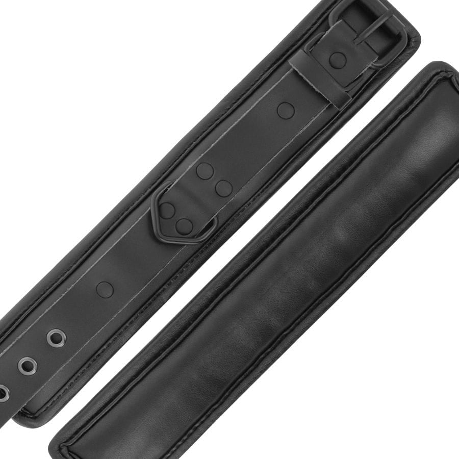 Fesselset Handschellen und Kragen aus schwarzem Leder – Ansicht 8