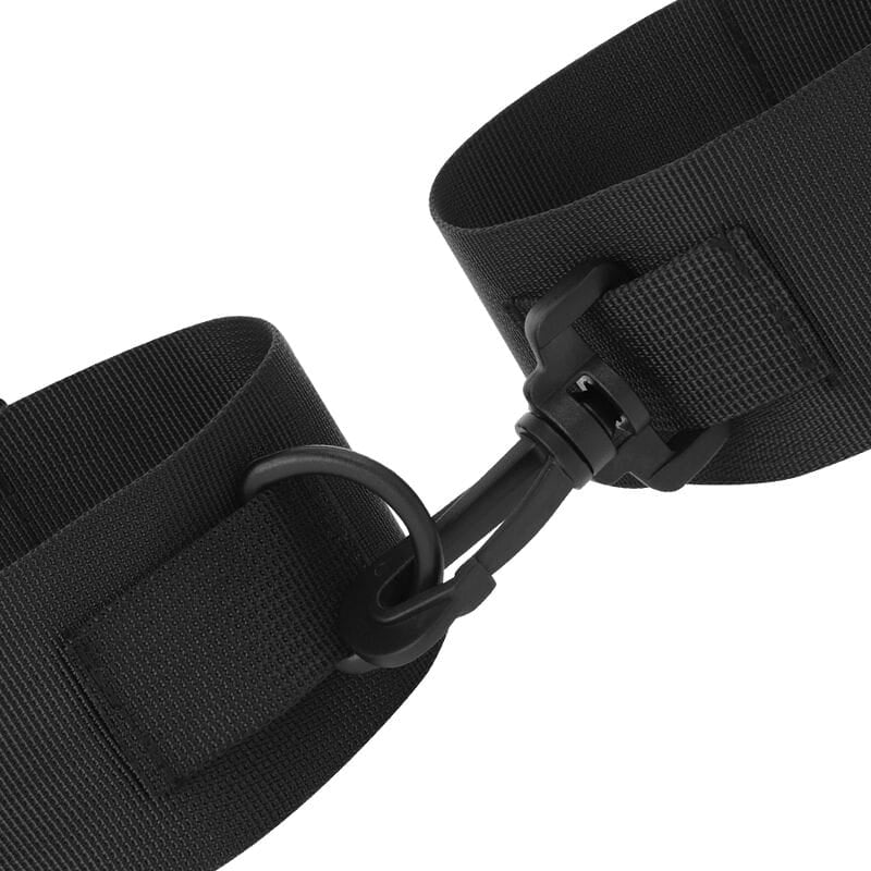 Fesselset Knöchelmanschetten aus schwarzem Nylon – Ansicht 4