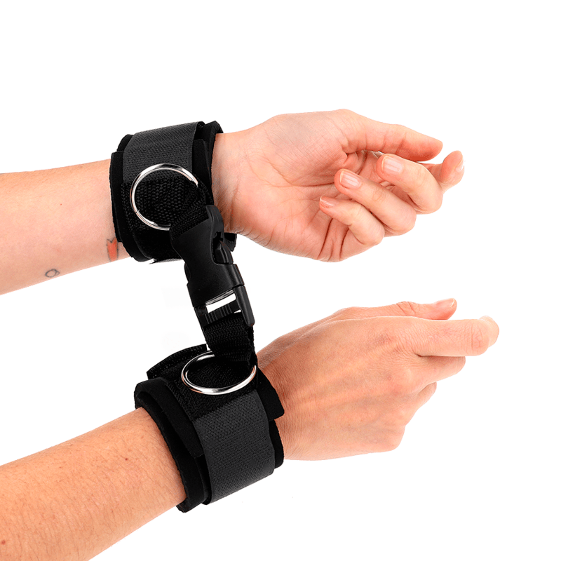 Fesselset Neopren Handgelenkfesseln mit Klettverschluss Schwarz Verstellbar 22 – Ansicht 3