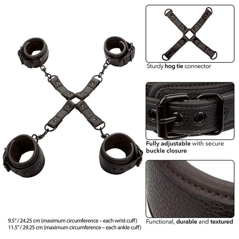 Fesselset Nocturnal Hogtie-Connector verstellbar Schwarz – Ansicht 4