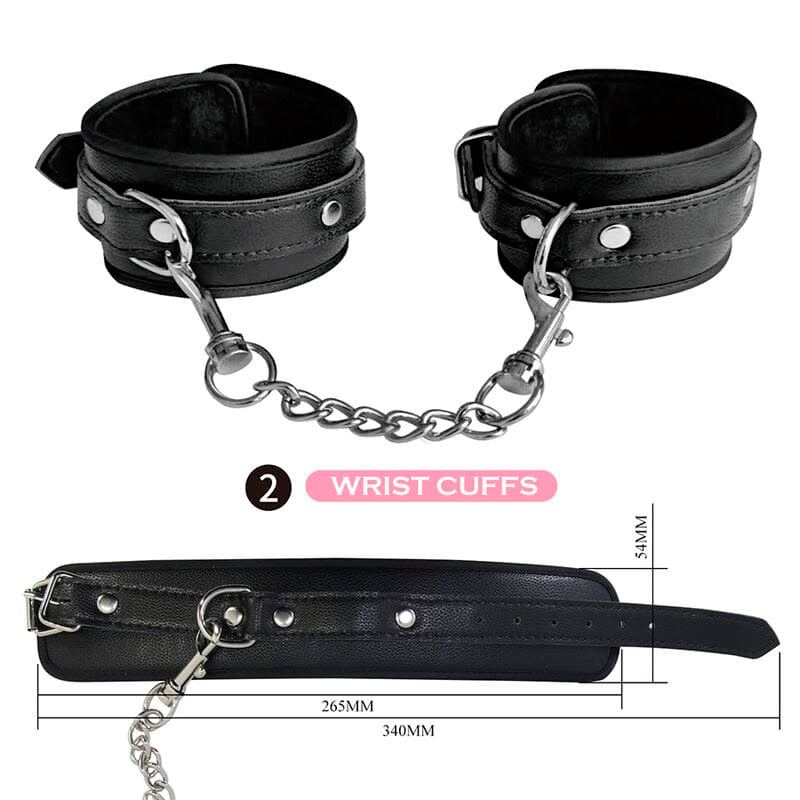 Fesselset Pretty Love BDSM 8-teilig Schwarz – Ansicht 6