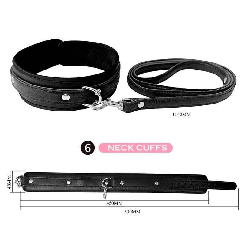 Fesselset Pretty Love BDSM 8-teilig Schwarz – Ansicht 10