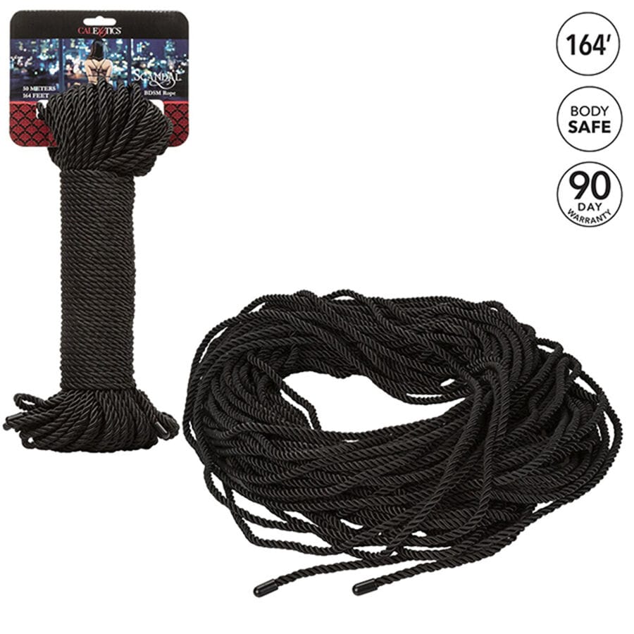 Fesselset Scandal Schwarzes BDSM-Seil 50 M