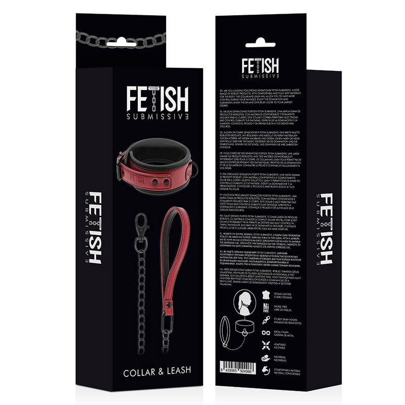 Fetisch-Toy Kettenhalskette mit Neoprenfutter – Ansicht 9
