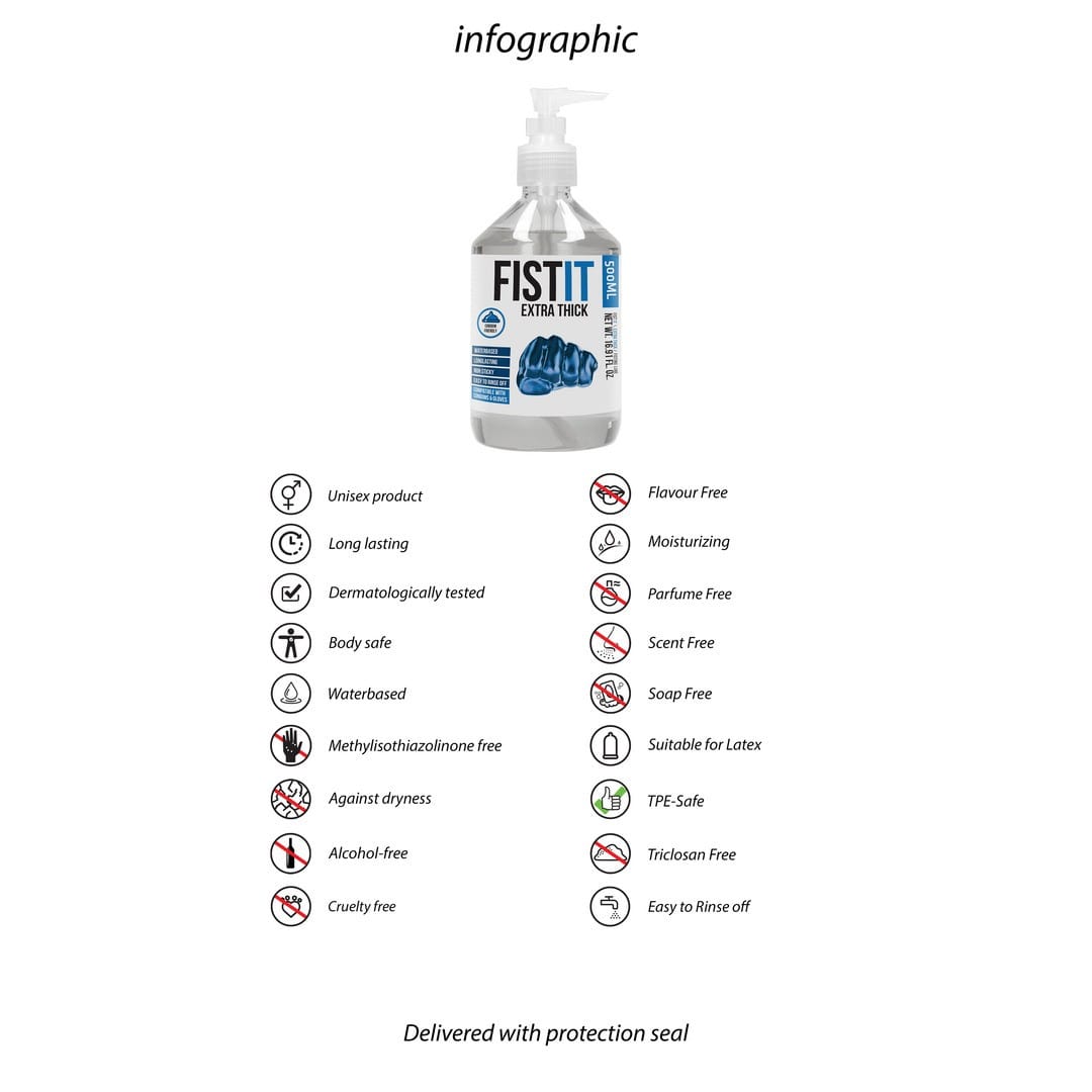 Fisting Anal Gleitgel extra dickflüssig Transparent 500 ml