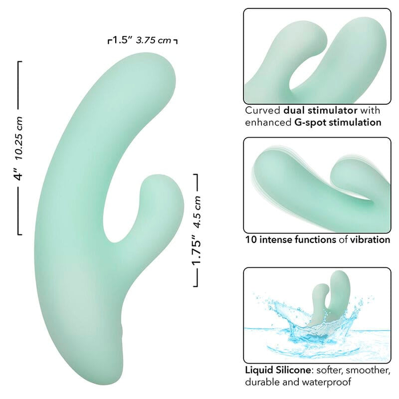 G-Punkt-Vibrator Pacifica Fiji 10 Vibrationen Türkis 10,25 x 3,75 cm – Ansicht 7