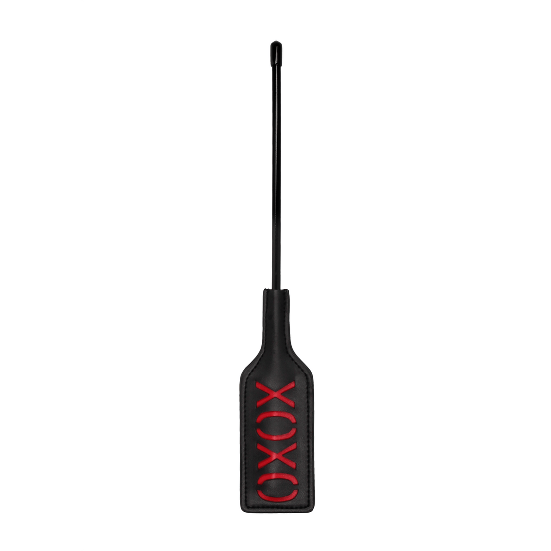 Gerte Ouch mit Aufdruck „XOXO“ aus PU-Leder Schwarz 31,5 x 5 cm
