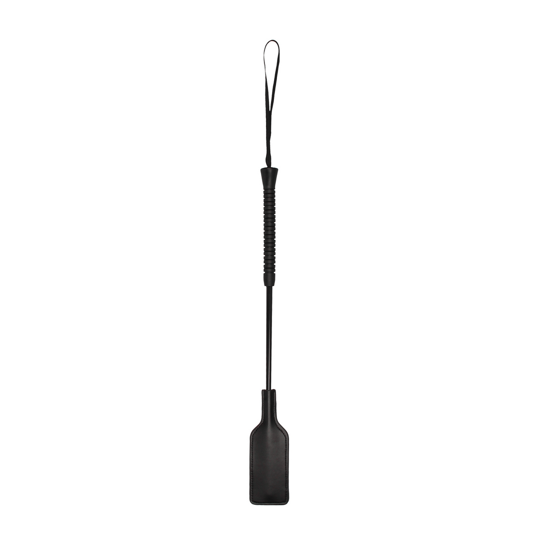 Gerte Ouch mit Aufdruck „Slut“ lang aus PU-Leder Schwarz 47 x 5,5 cm – Ansicht 2
