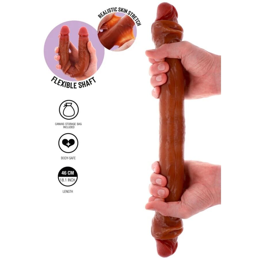 Doppeldildo Doppelendes Karamell 46 cm.1