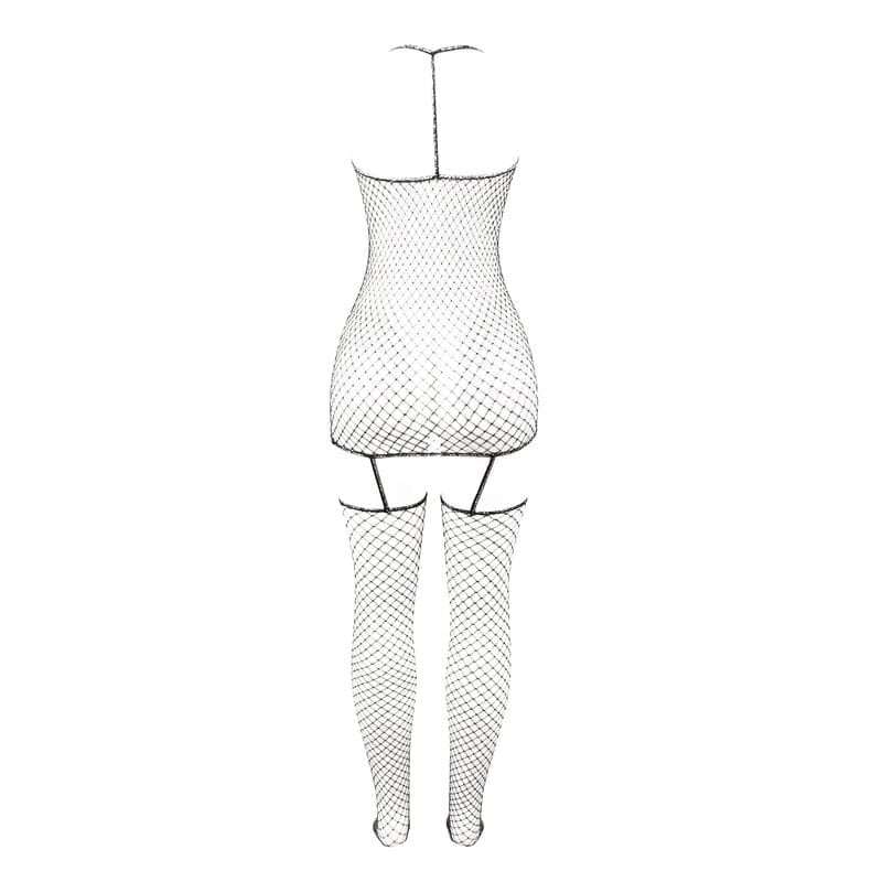 Glänzender Netz-Bodystocking Einheitsgröße – Ansicht 6
