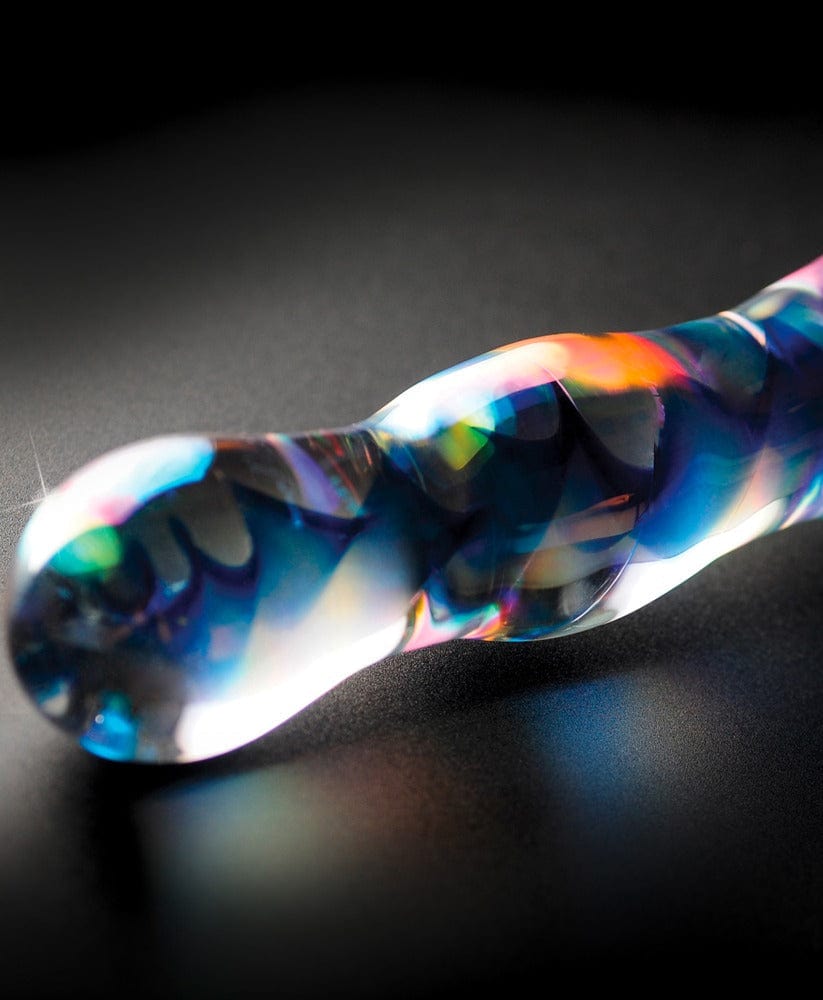 Glasdildo Icicles No. 8 Klar/Blau 17,5 x 3,5 cm