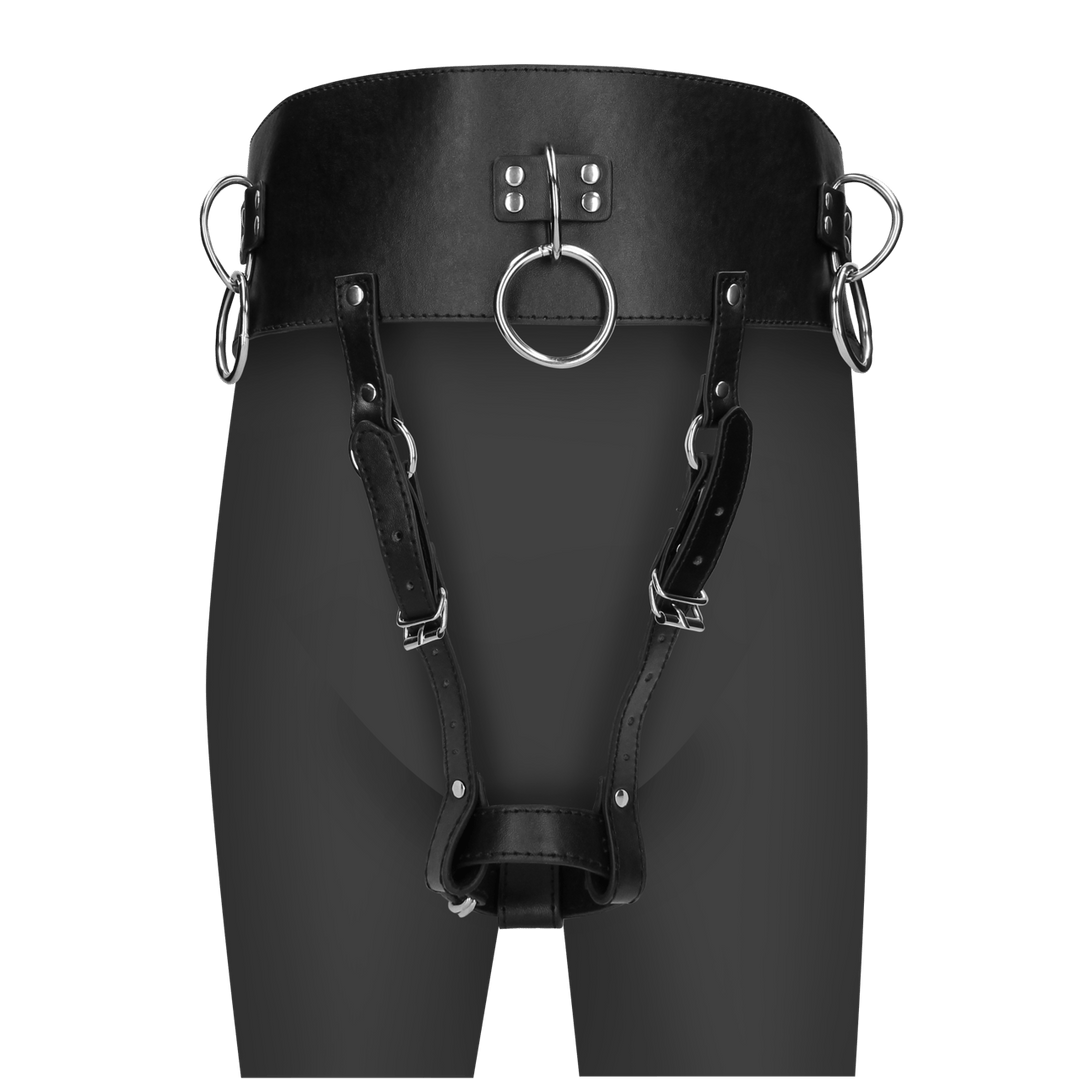 Strap-on-Gürtel Ouch mit Halterung für Vibratoren Schwarz 104,5 cm