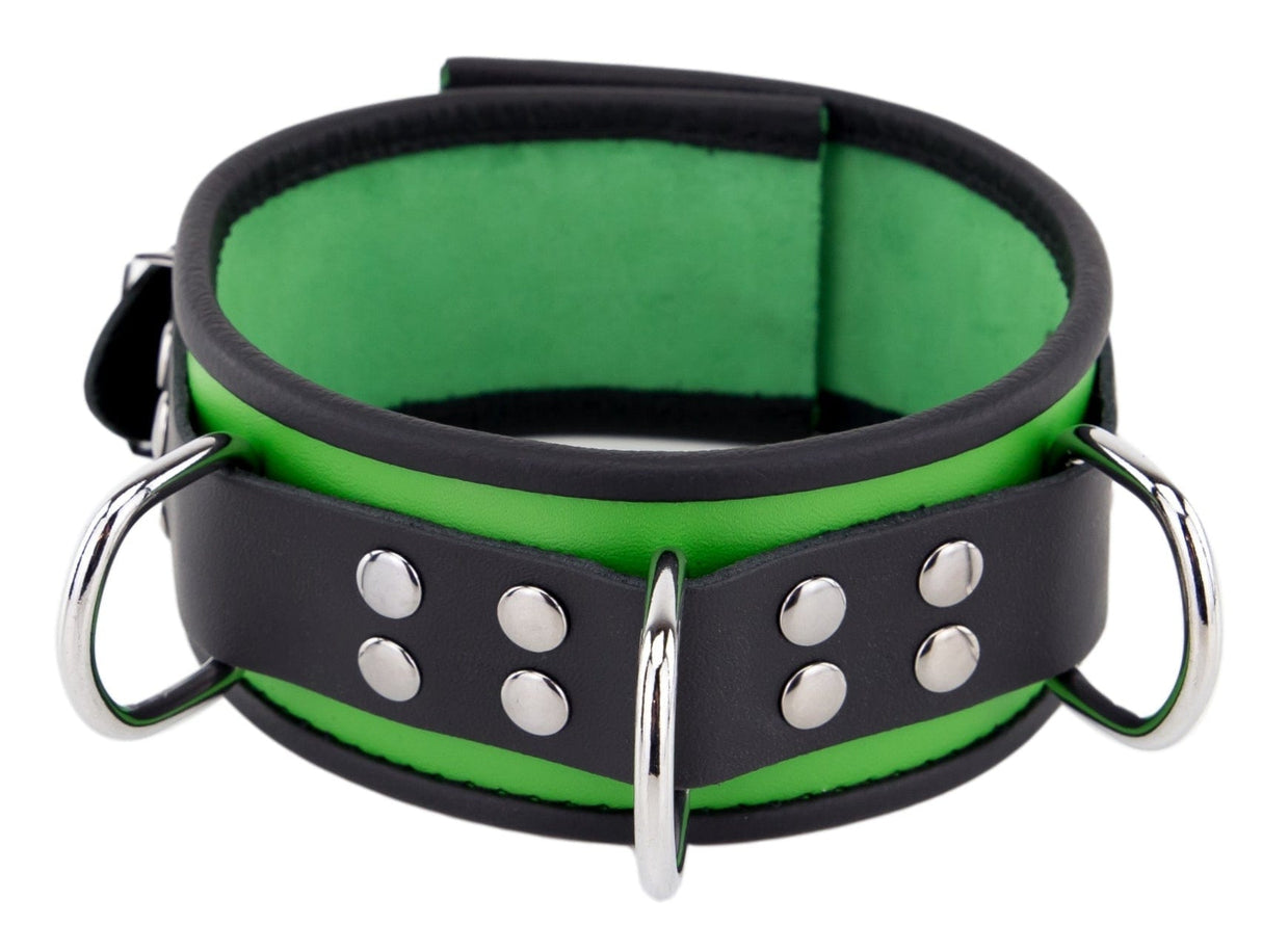 Halsband 3 D-Ring Grün