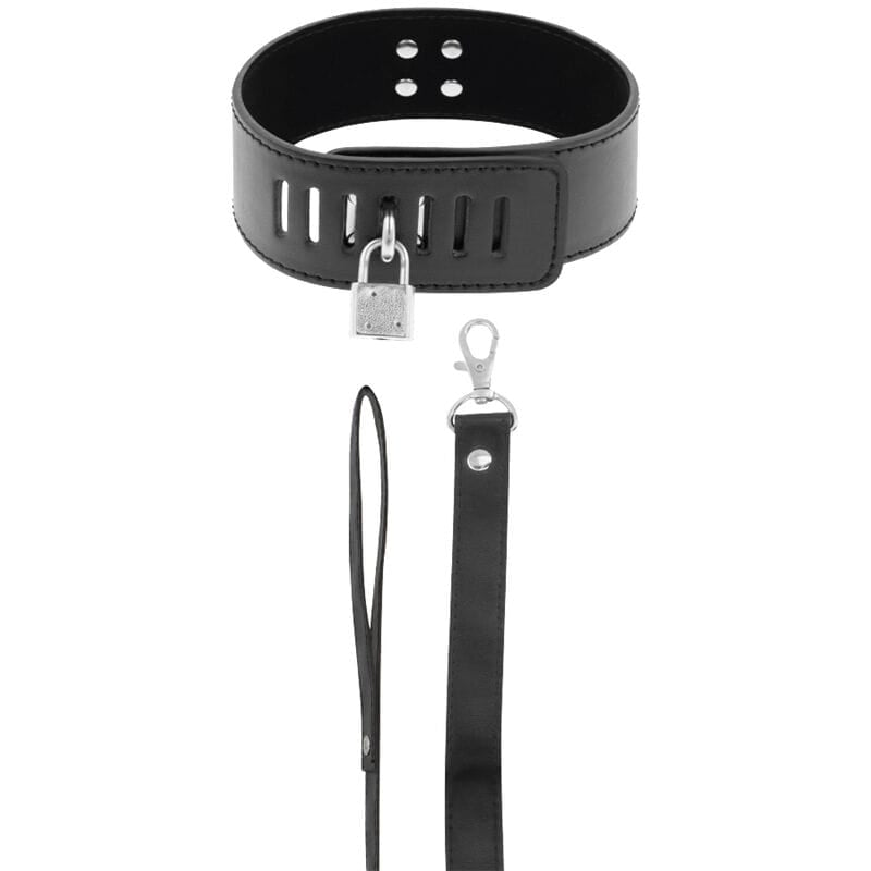 Halsband BDSM mit schwarzem Schloss – Ansicht 2