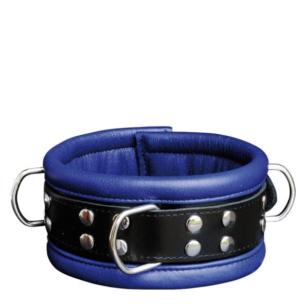 Halsband feines Leder 45 x 6,5 cm Blau
