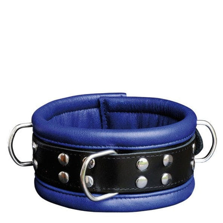 Halsband feines Leder 45 x 6,5 cm Blau