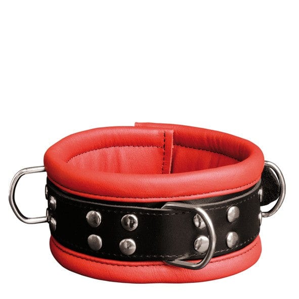 Halsband feines Leder 45 x 6,5 cm Rot