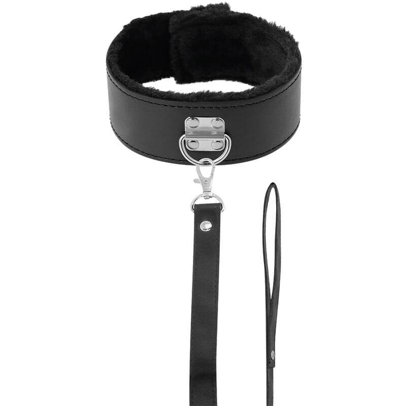 Halsband gefüttert mit Titankette Schwarz – Ansicht 2