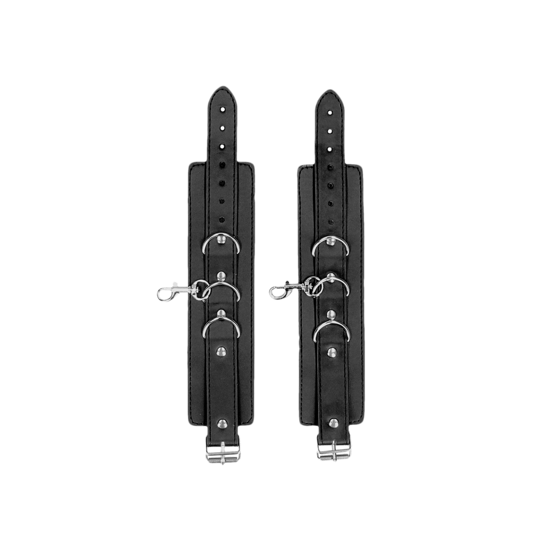 Halsband Ouch Black and White mit Handschellen 70 cm Schwarz – Ansicht 6