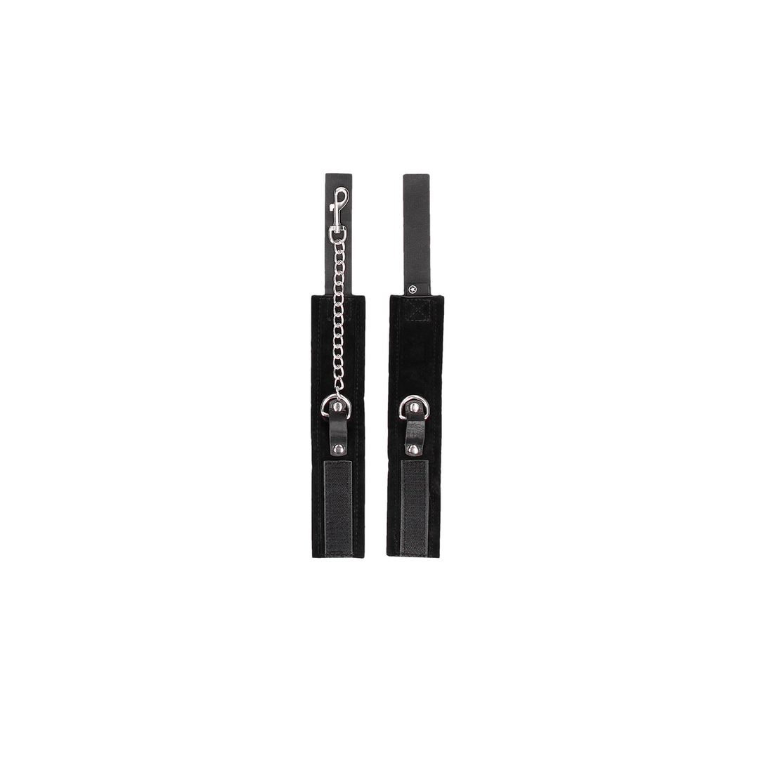 Halsband Ouch Black and White mit Leine und Manschetten 43 cm Schwarz – Ansicht 6