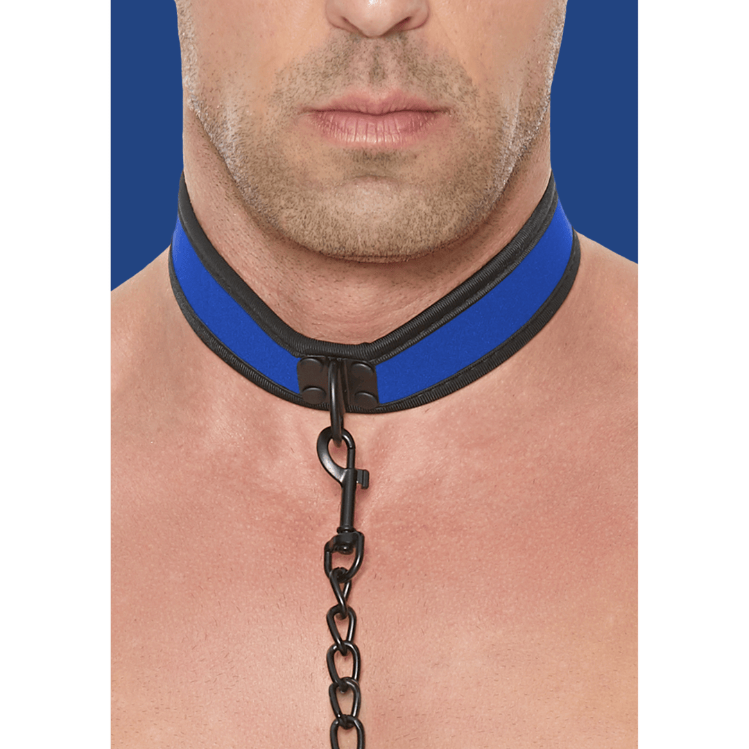 Halsband Ouch Puppy Play aus Neopren mit Leine in zwei Farben – Ansicht 8