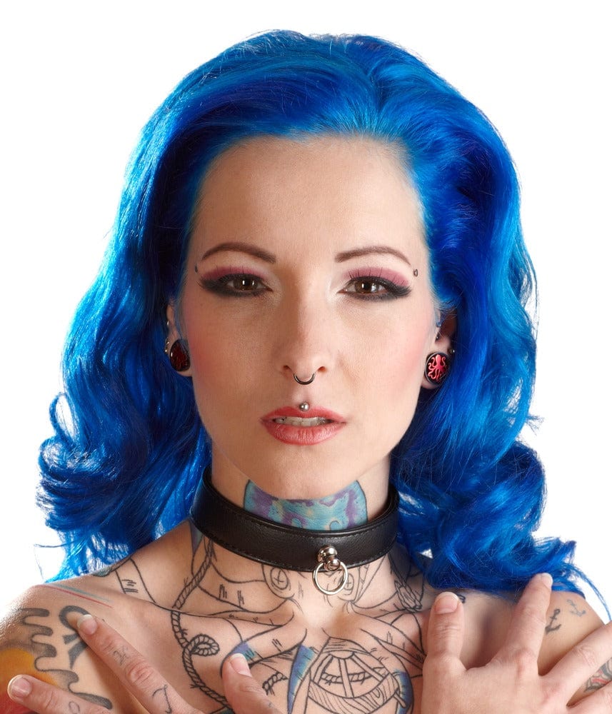 Halsfessel edel schwarz