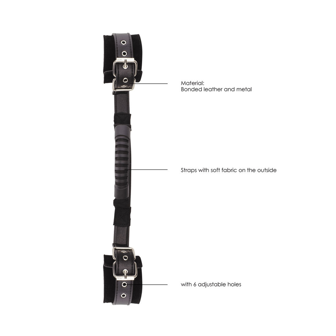 Handfesseln Ouch Black and White mit Haltegriff 50 cm Schwarz – Ansicht 7