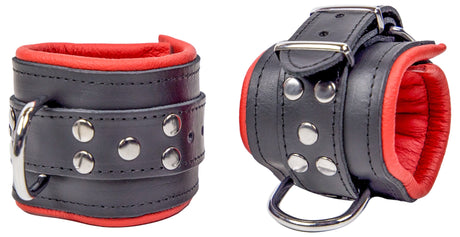 Handgelenkmanschetten Leder Rot