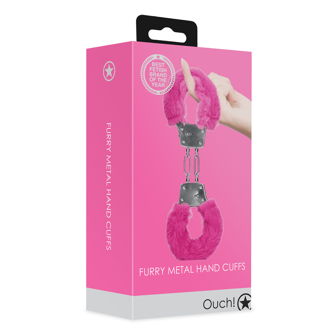 Handschellen Ouch aus Metall mit Plüsch in zwei Farben 23,5 cm – Ansicht 9