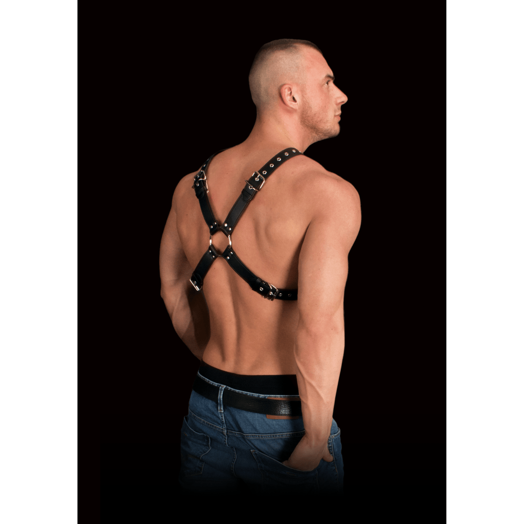Harness Ouch Adonis mit hohem Kragen 87 cm Schwarz – Ansicht 4