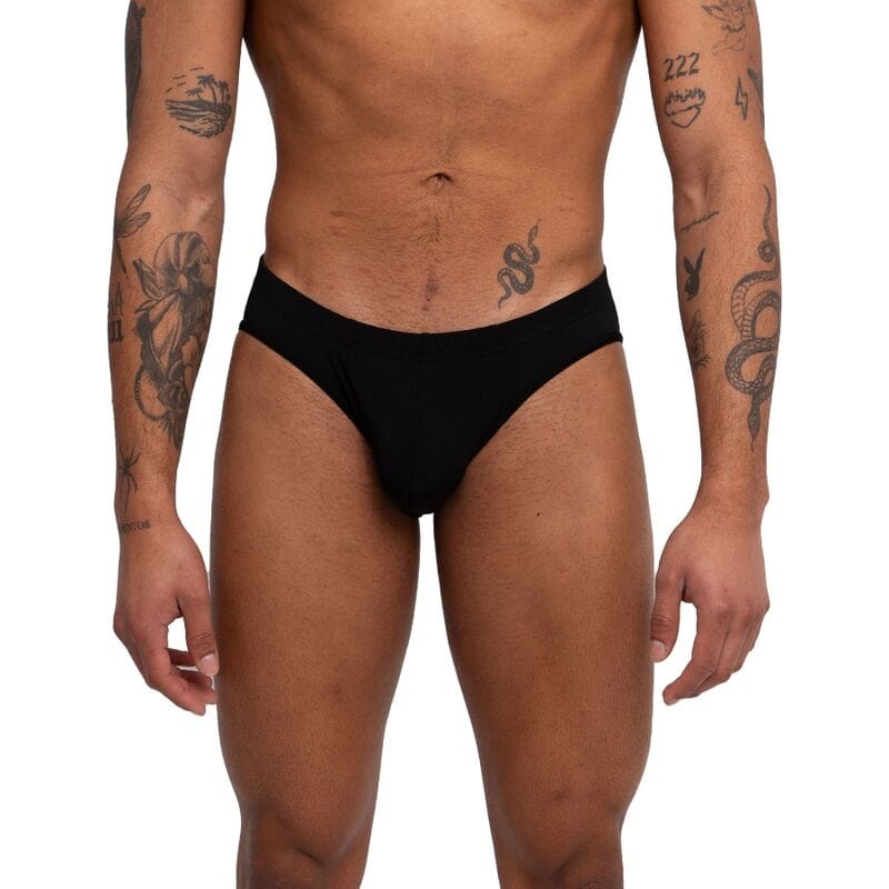 Herren-Dessous Slip Schwarz S – Ansicht 2
