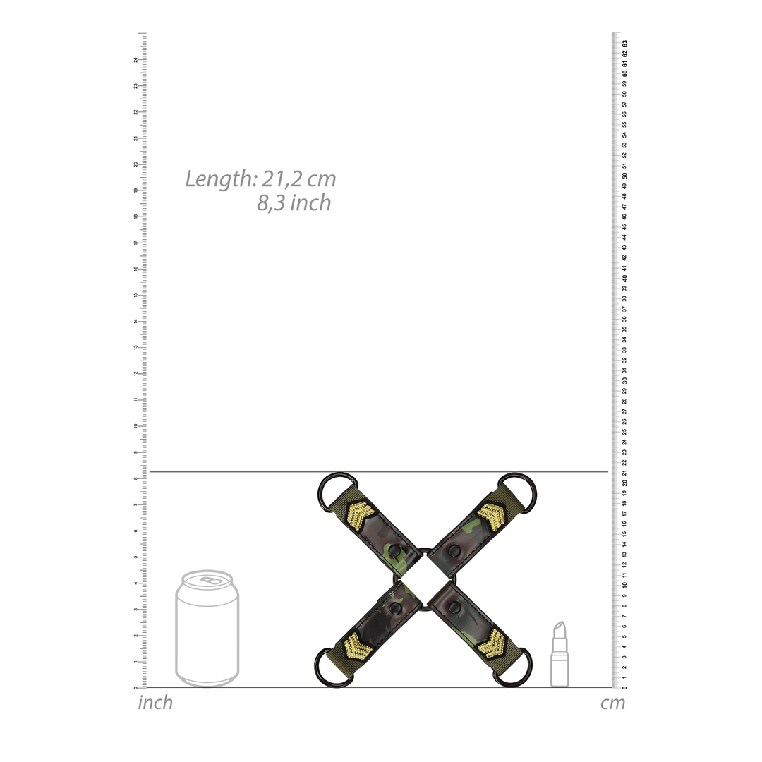 Hogtie-Kreuz Ouch im Armee-Design Grün 21,2 cm – Ansicht 4