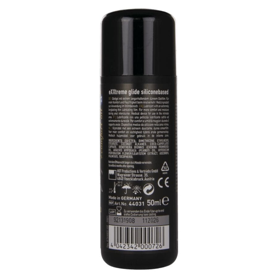 Silikon-Gleitgel HOT Extra Gleitendes Analgleitmittel Silikon + Komfortöl A+ 50 ml.1